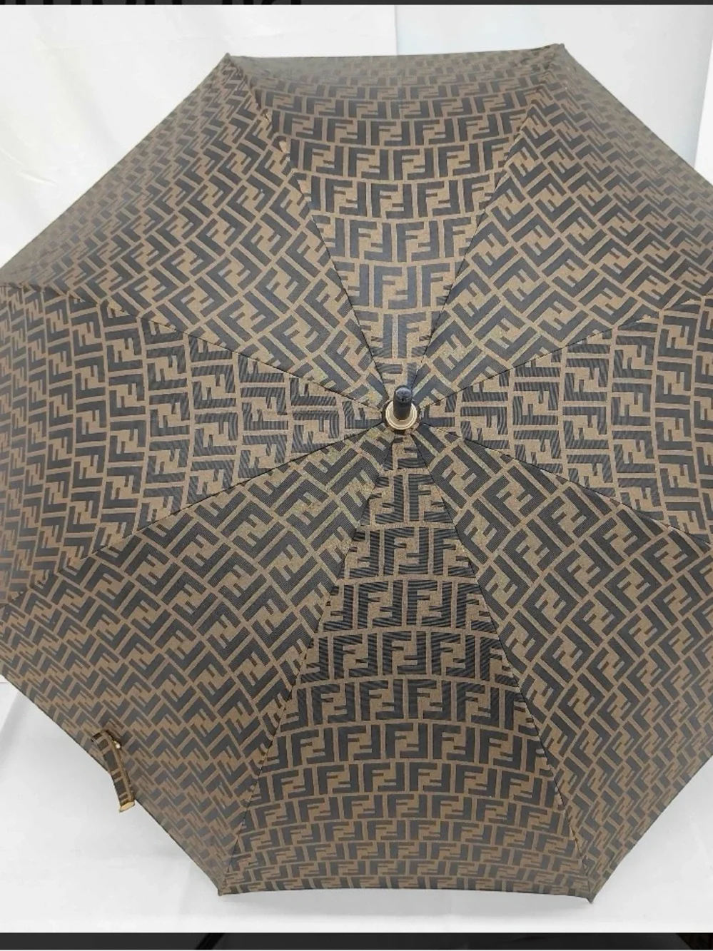 Fendi Brown and Black Monogram Umbrella